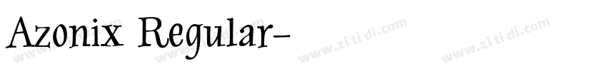 Azonix Regular字体转换